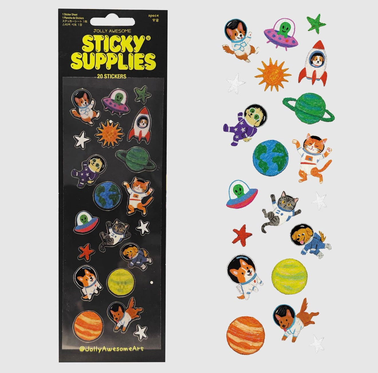 Space Animals Sticker Sheet
