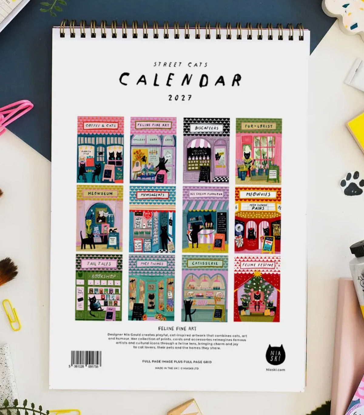 2027 Street Cats Wall Calendar