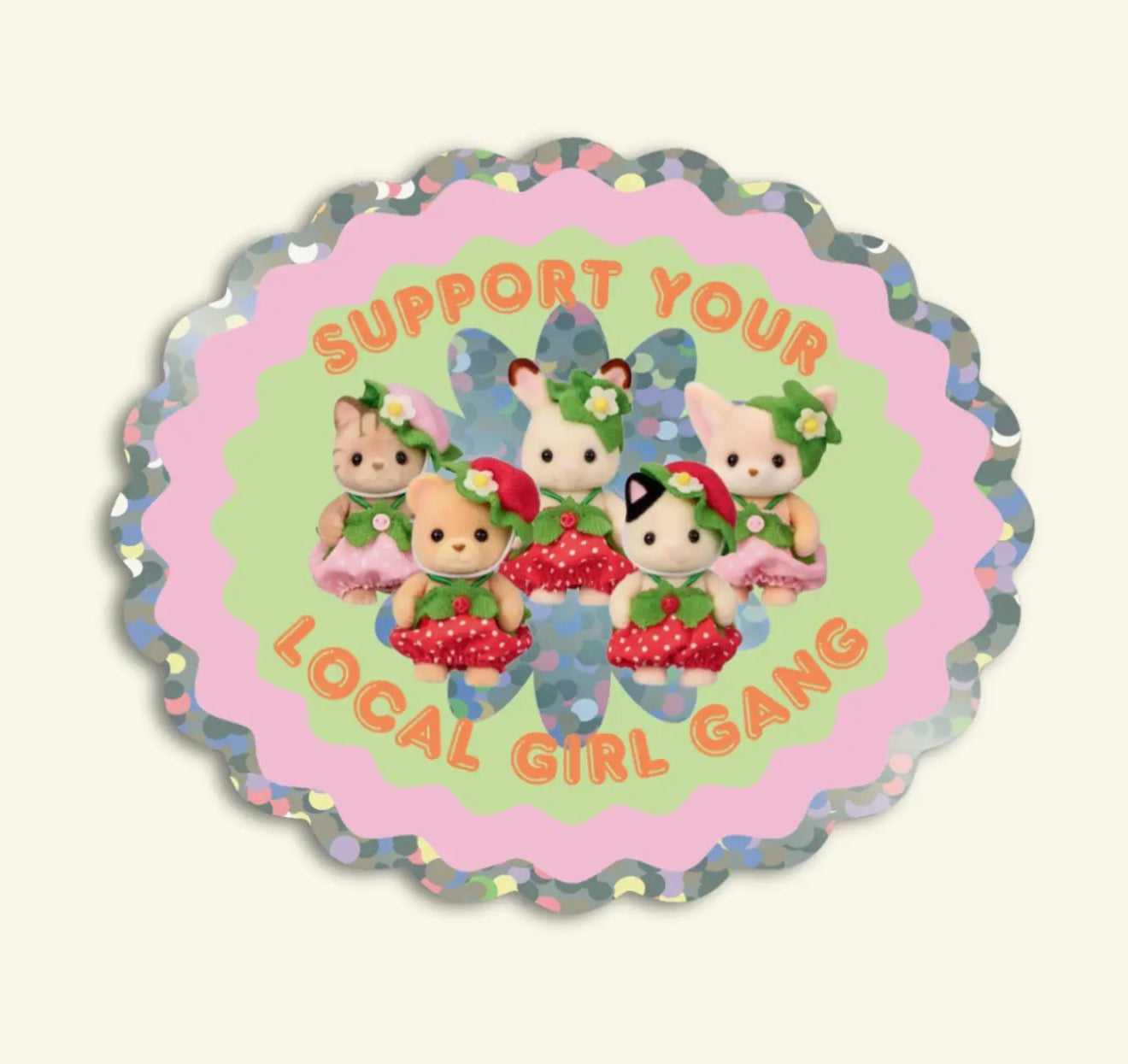 Girl Gang Glitter Sticker