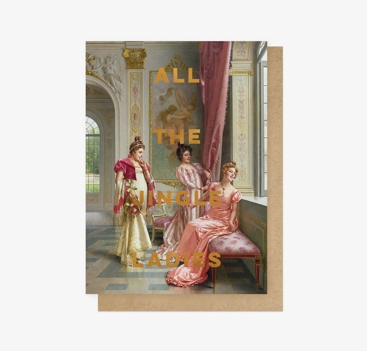 Jingle Ladies Foiled Greetings Card