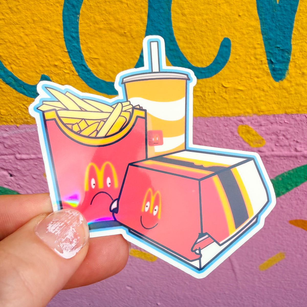 Happy/Sad Take Away Sticker
