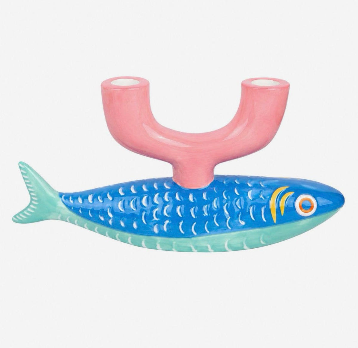 Sardine Fish Ceramic Candle Holder