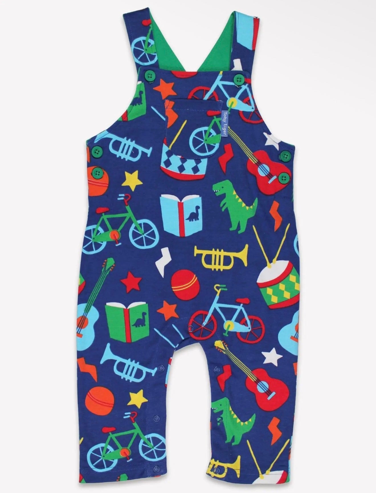 Organic Toys Print Dungarees