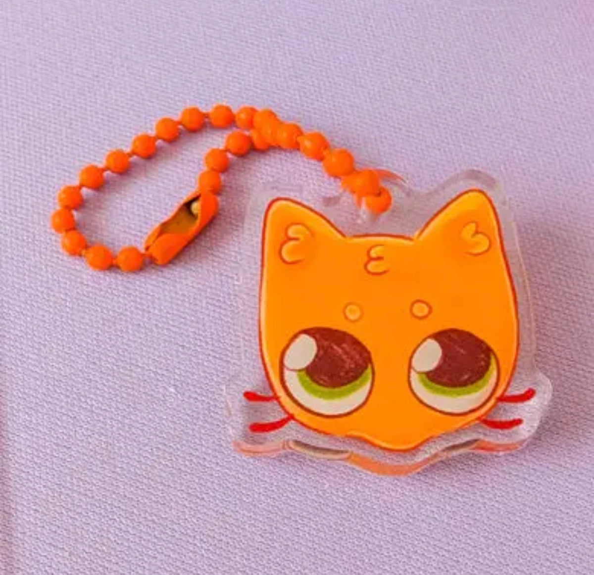Green Eye Cat Small Acrylic Charm