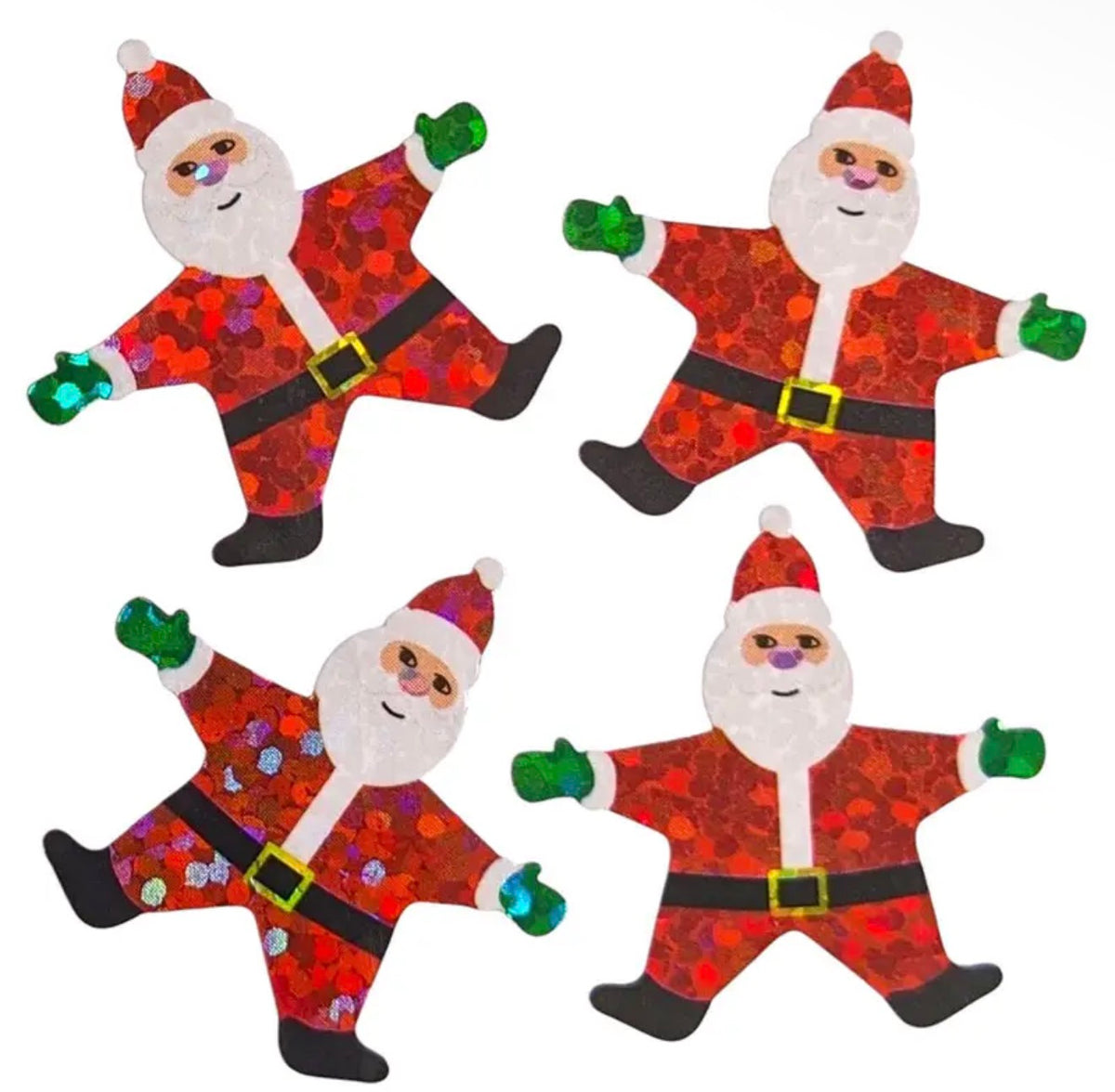 Sparkle Santa Christmas Sticker Sheet