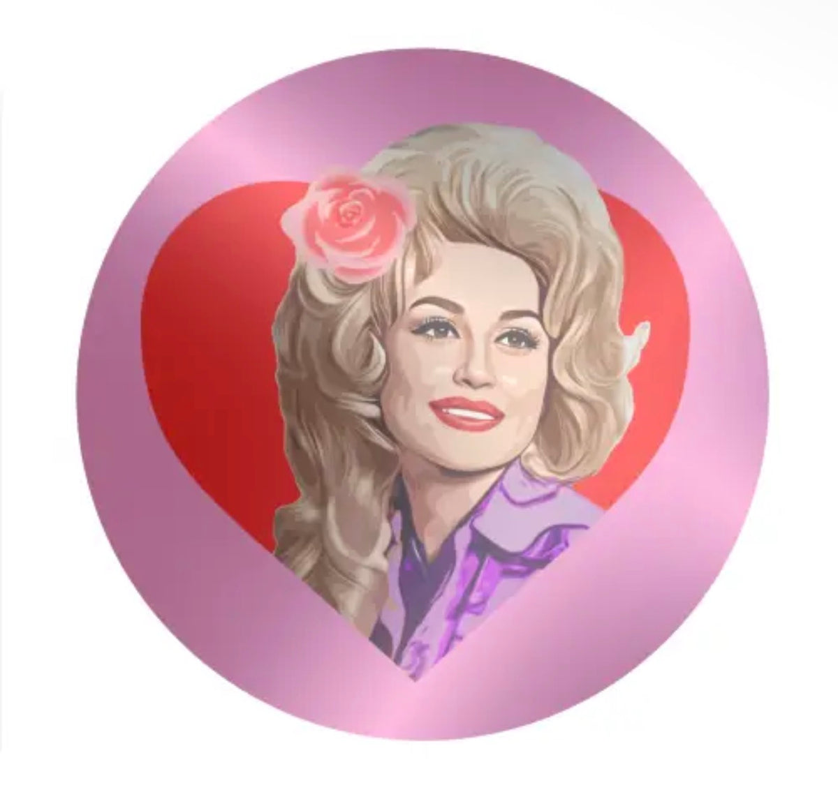 Dolly in Red Heart Sticker
