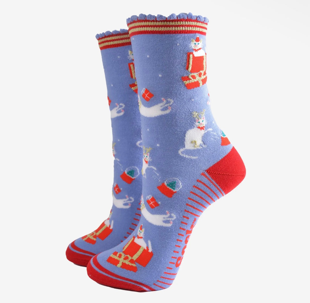 Naughty Cats Christmas Bamboo Socks
