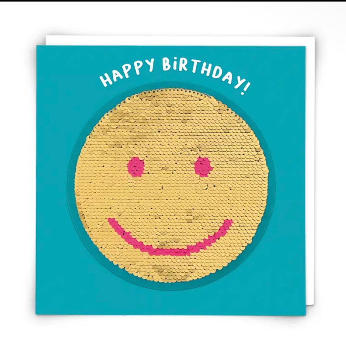 Sequin Smiley Birthday Card