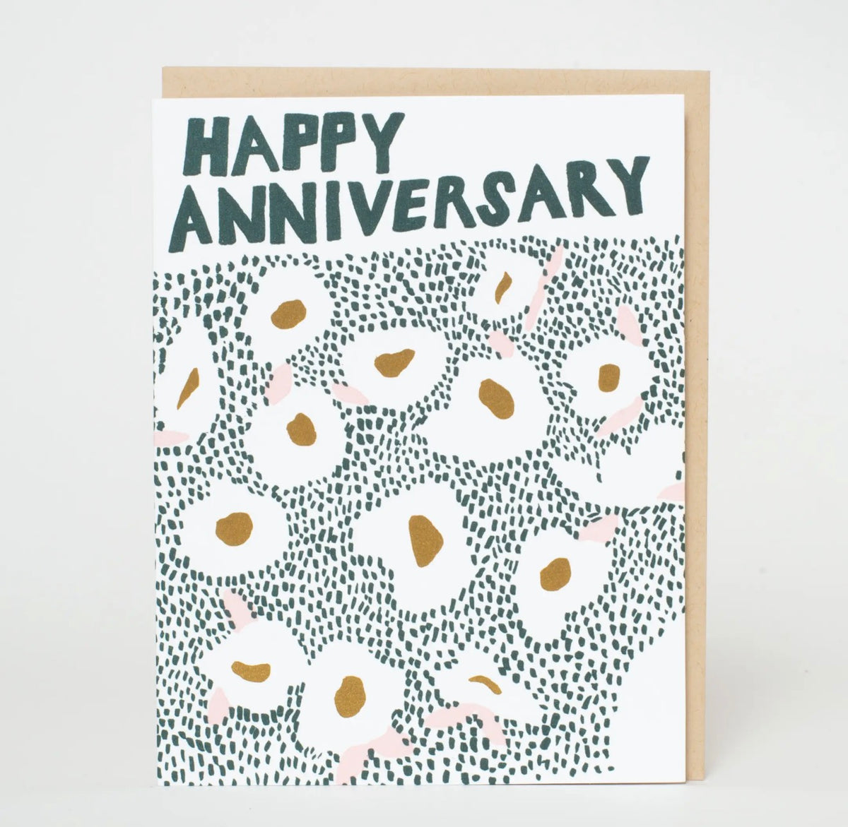 Happy Anniversary Meadow Letterpress Greeting Card