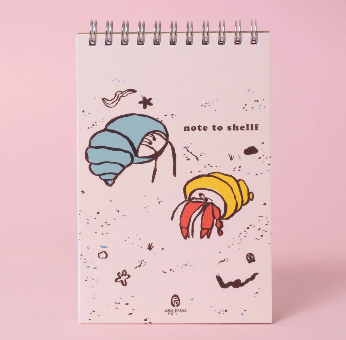 Hermit Crabs Beach 4x6" Spiral Notebook Blank