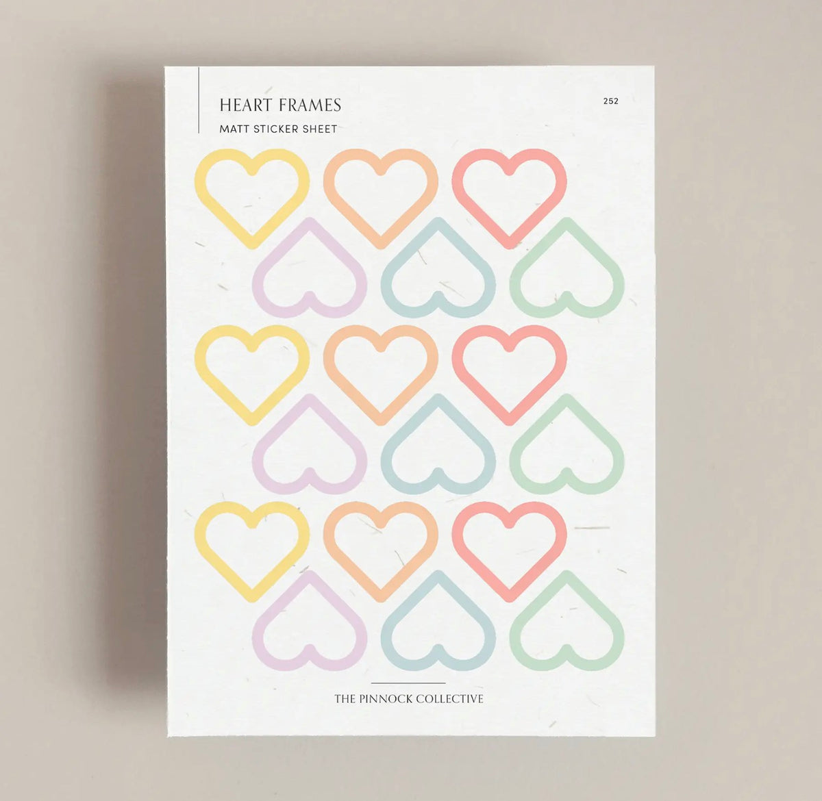 Heart Photo Frames Sticker Sheet