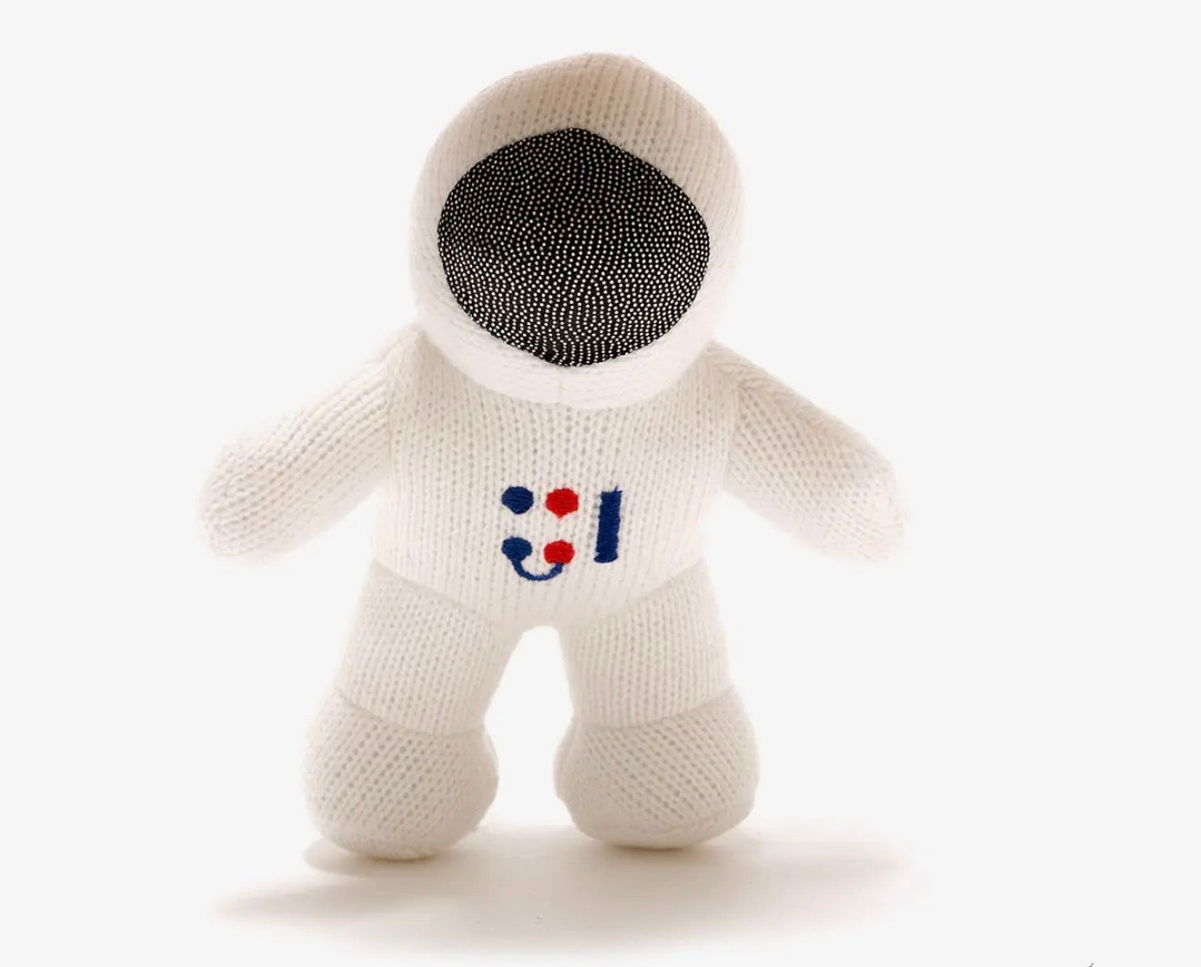 Knitted Astronaut Baby Rattle