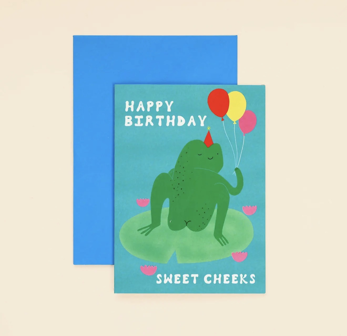 Sweet Cheeks Frog Birthday Card