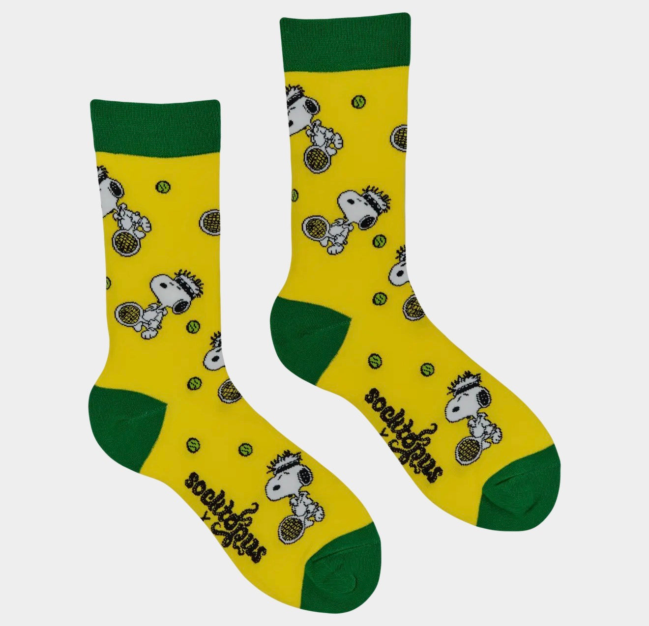Snoopy Plays Tennis Socks