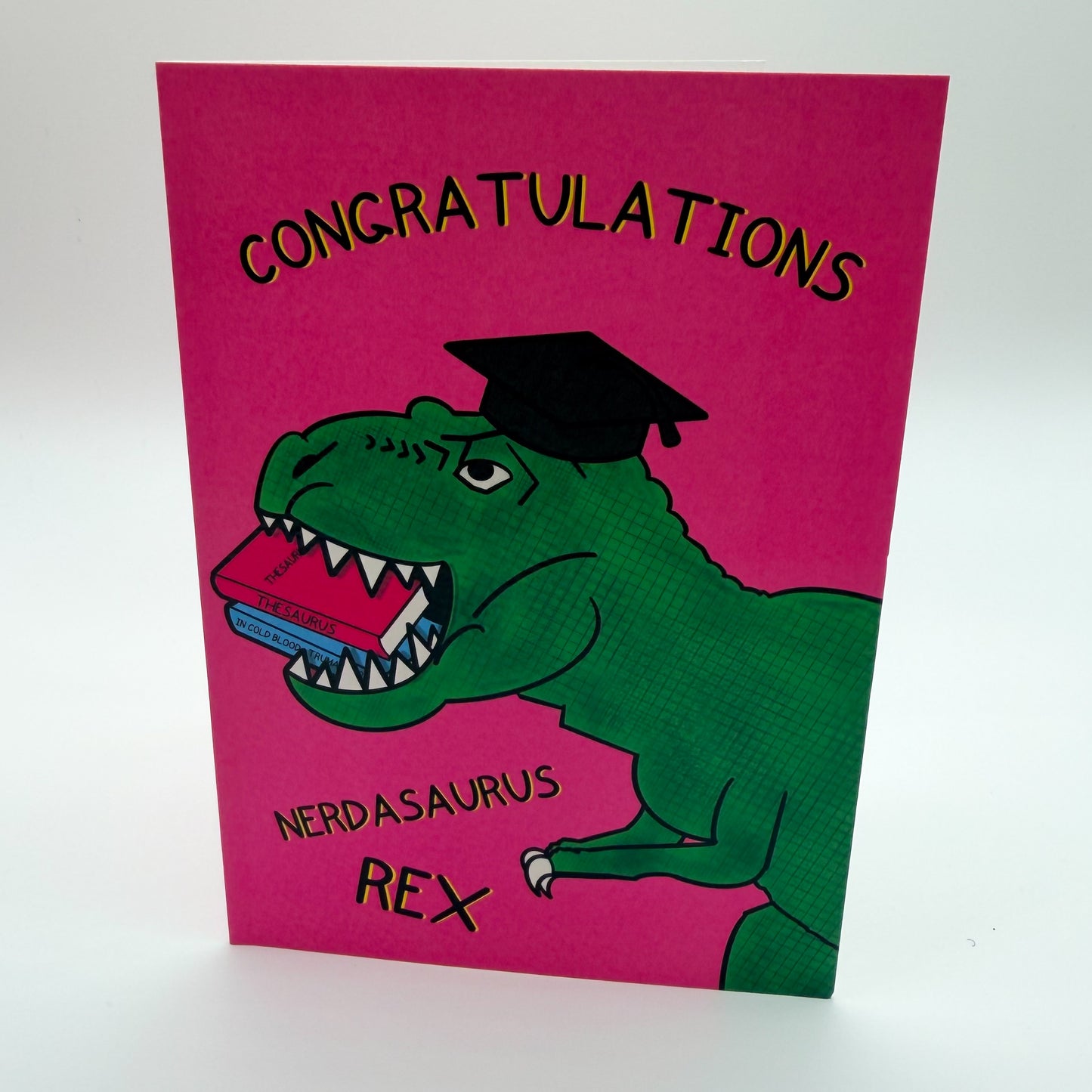 Nerdasaurus Graduation Card