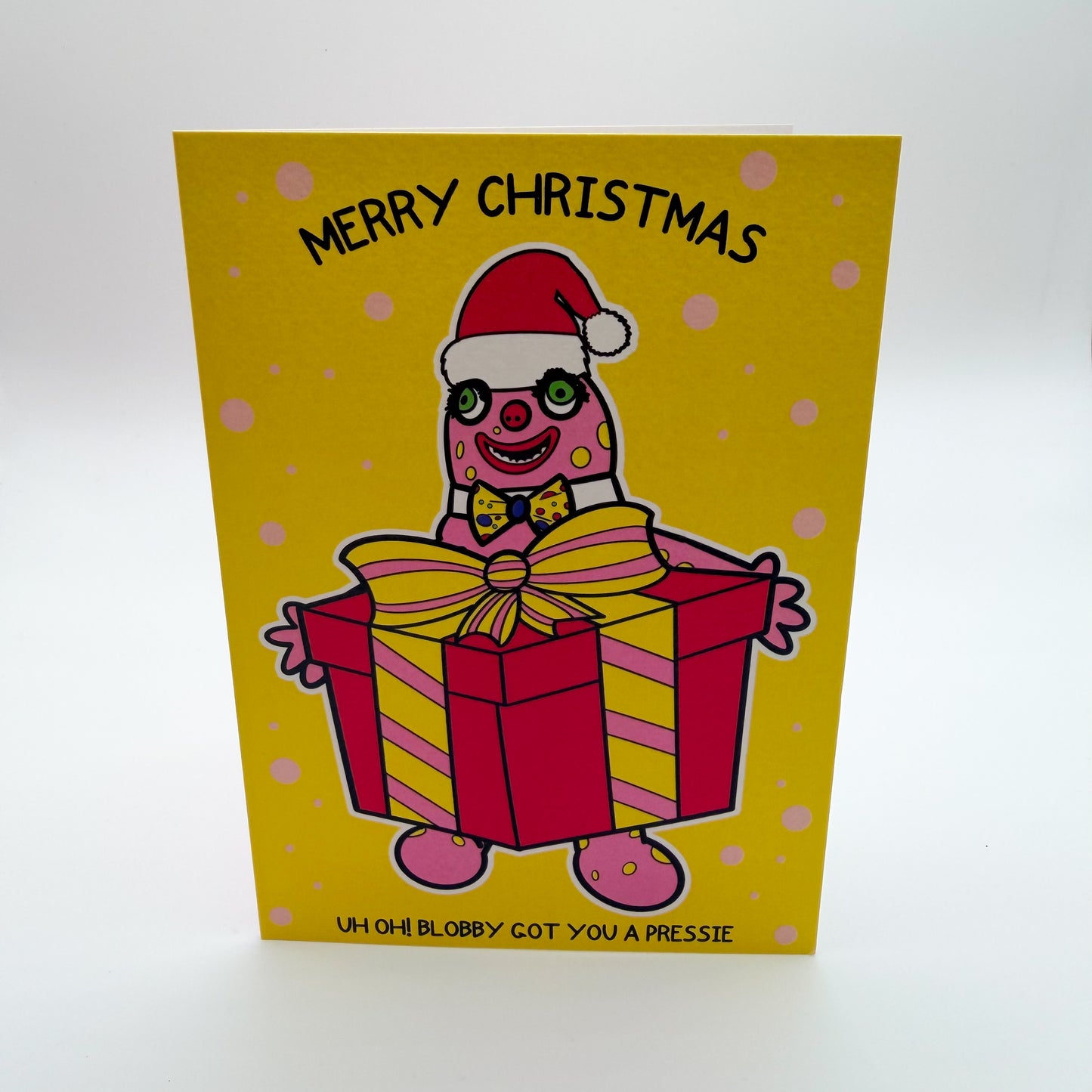Blobby Present Christmas Card