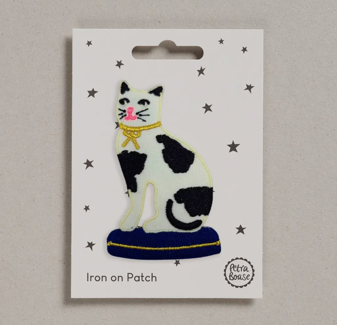 Cat with Bow Iron on Patch