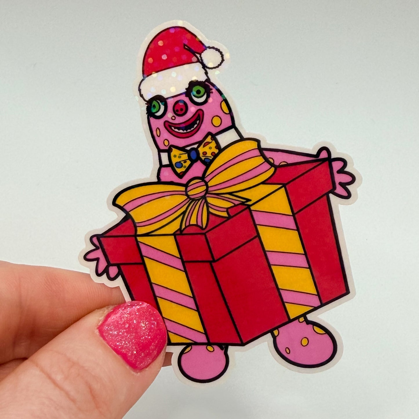 Blobby Christmas Present Sticker