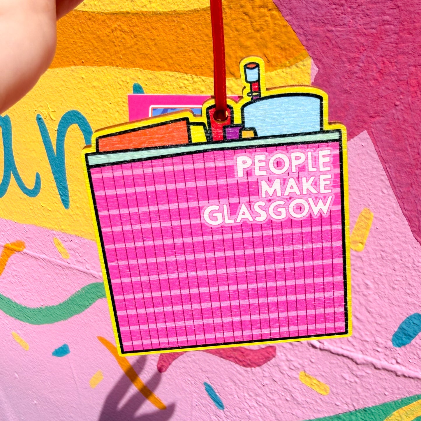 People Make Glasgow Wooden Christmas Decoration