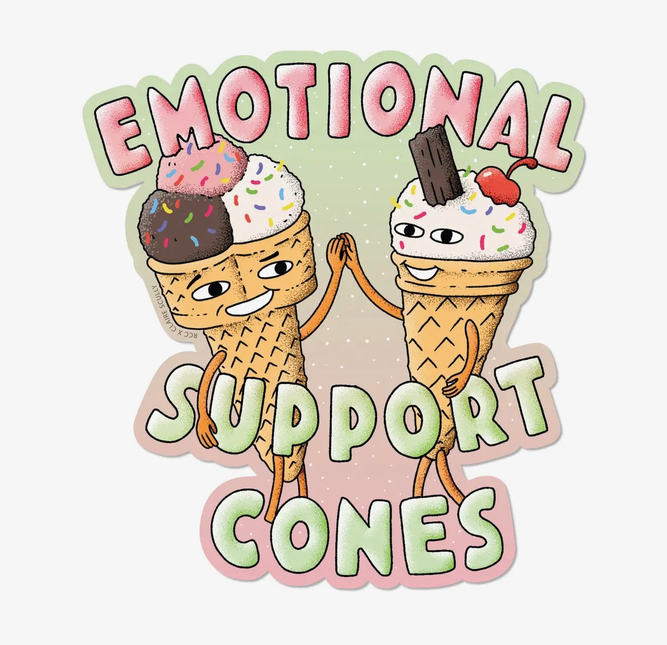 Emotional Support Cones Sticker