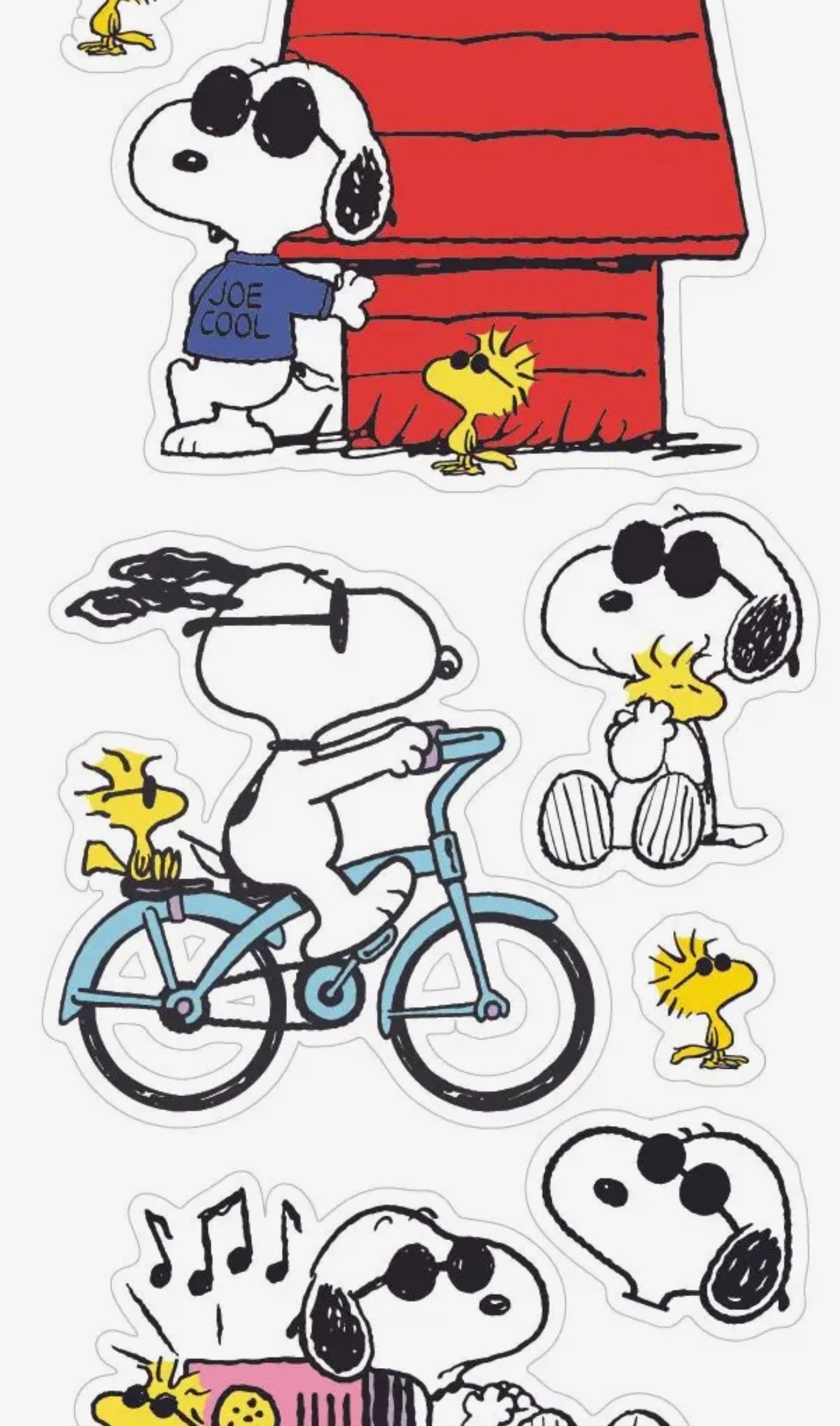Snoopy & Woodstock Stickers On the Roll