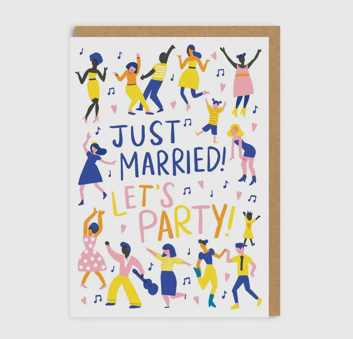 Just Married Let's Party Greeting Card
