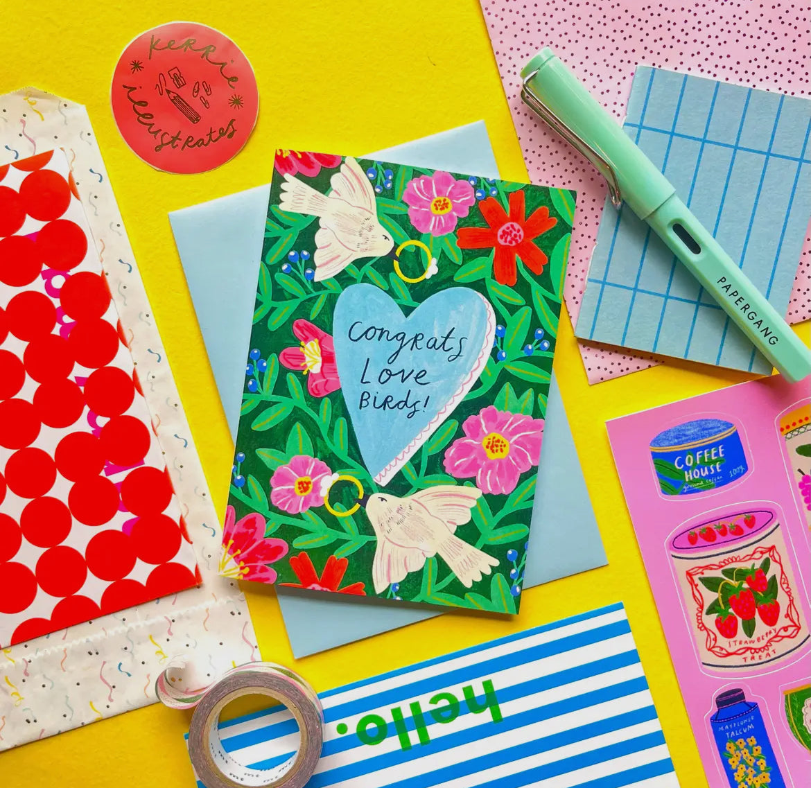 Congrats Love Birds Wedding/Engagement Card