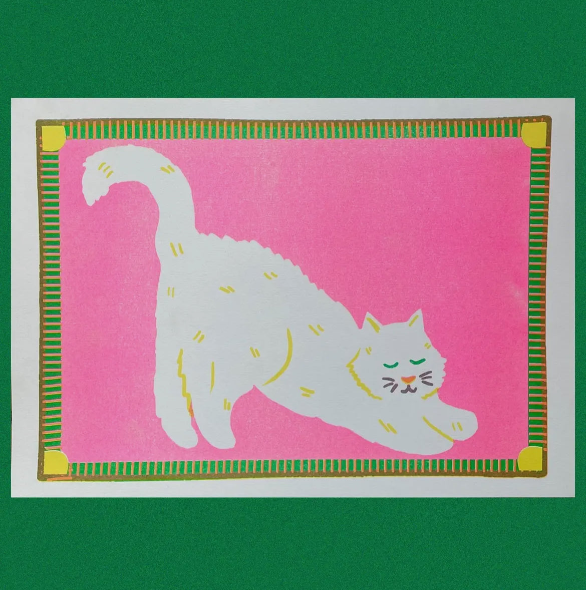 White Cat A4 Print
