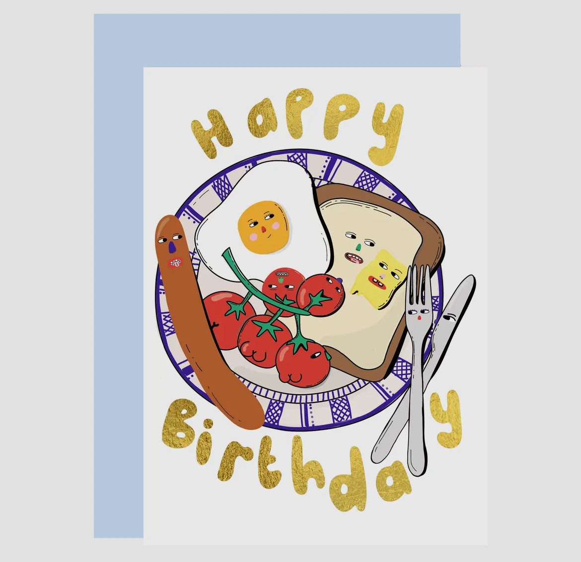 Birthday Foodie Gold Foil Card
