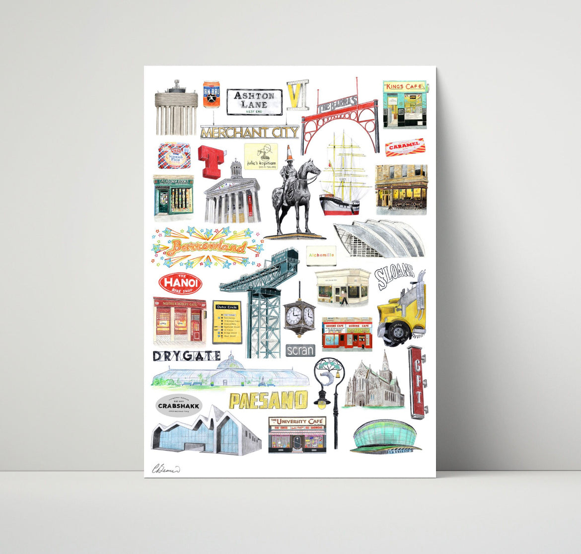 I Love Glasgow Print