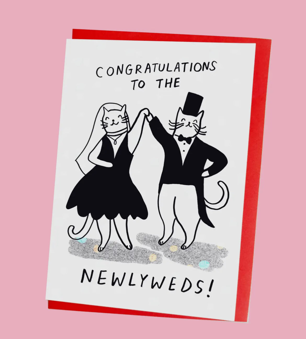 Newlywed Cats Greeting Card