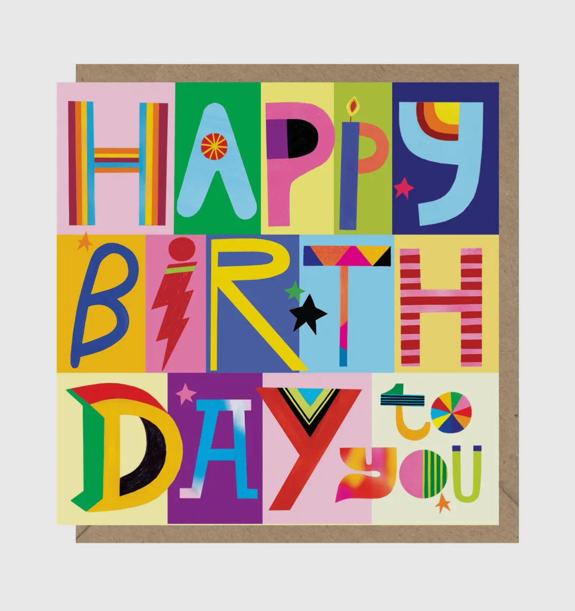 Typo Birthday Greetings Card