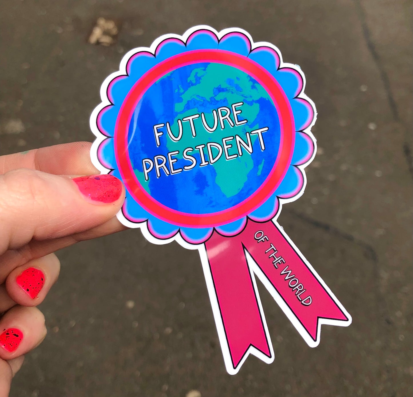 President of the World Sticker