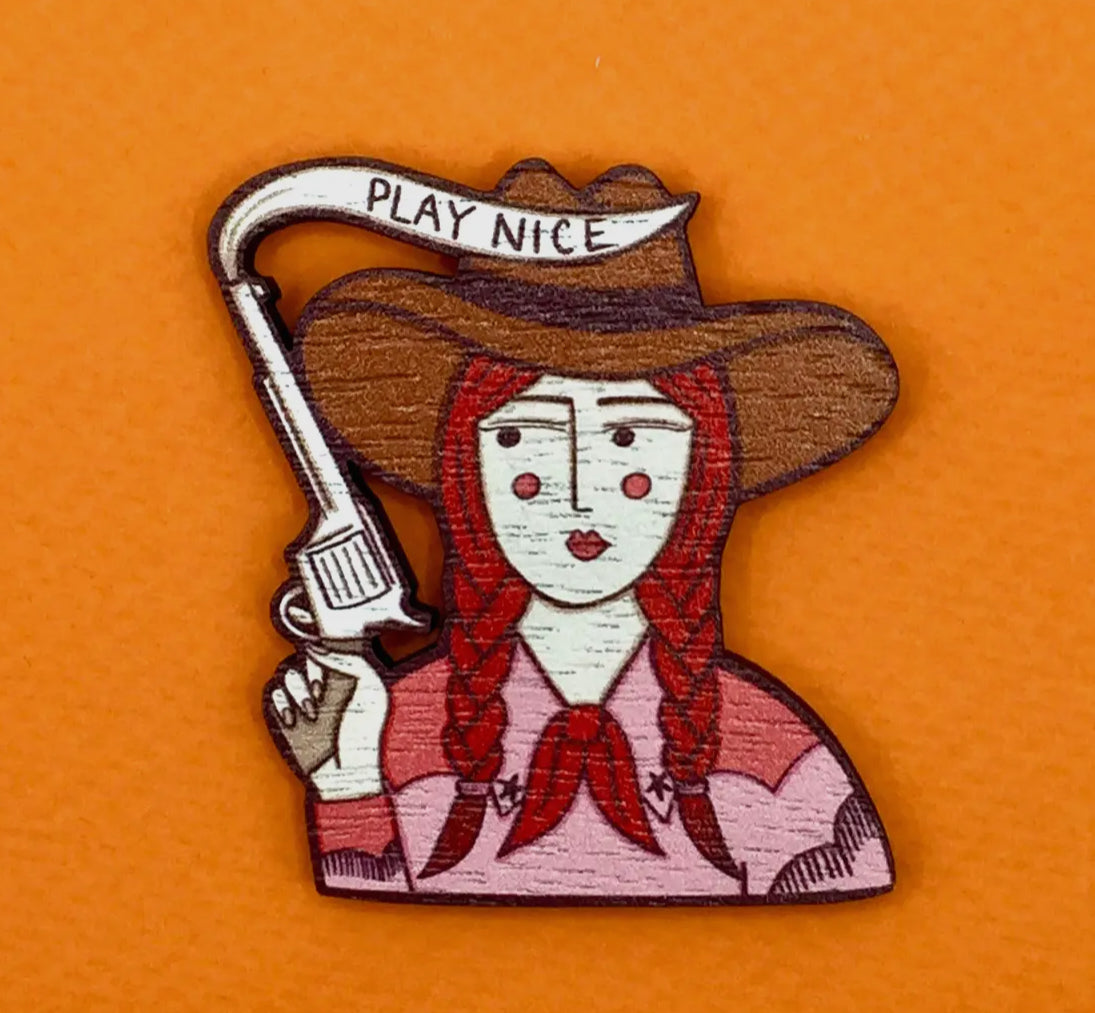 Cowgirl Pin Brooch