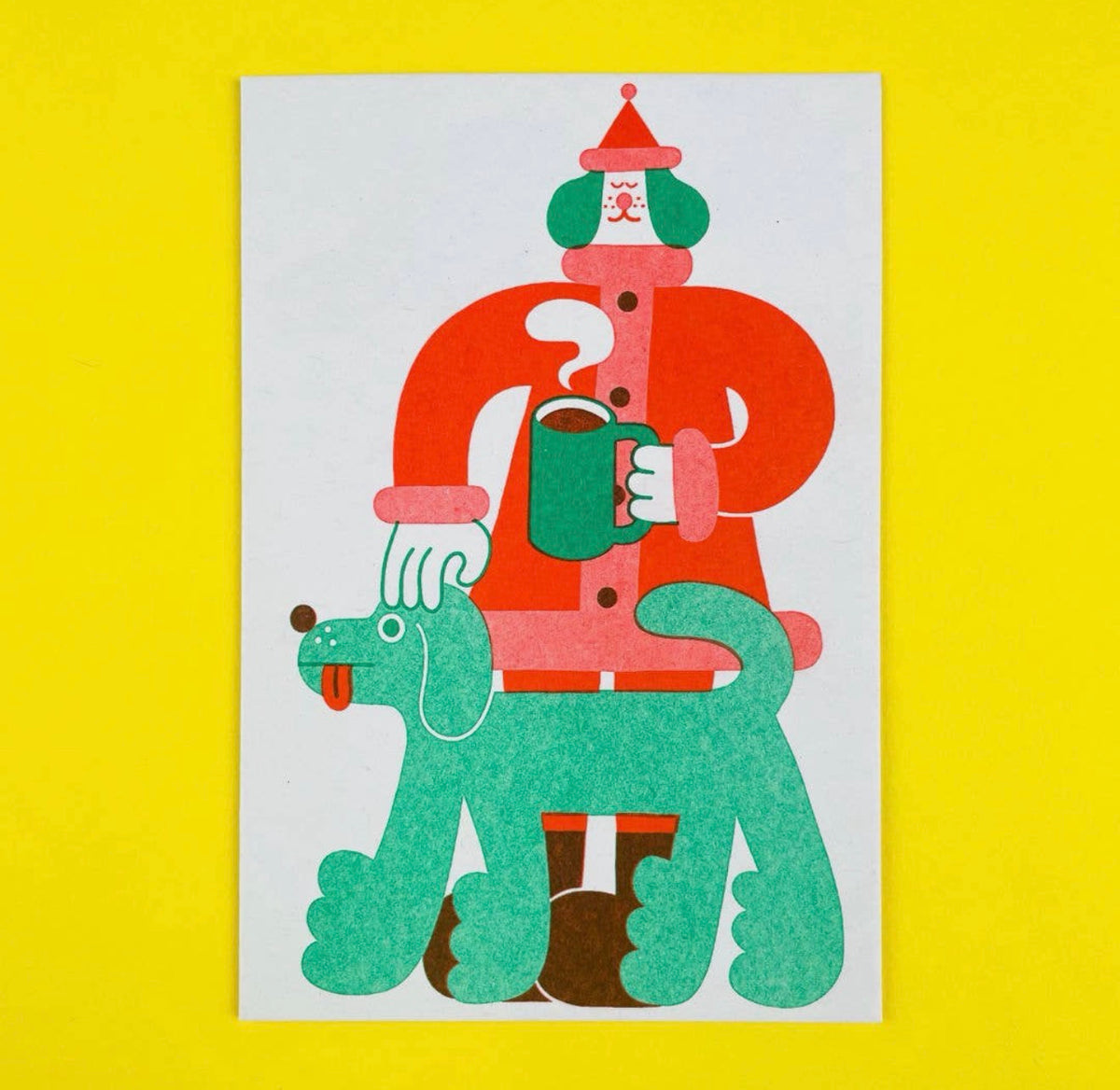 Santa Dog Christmas Card