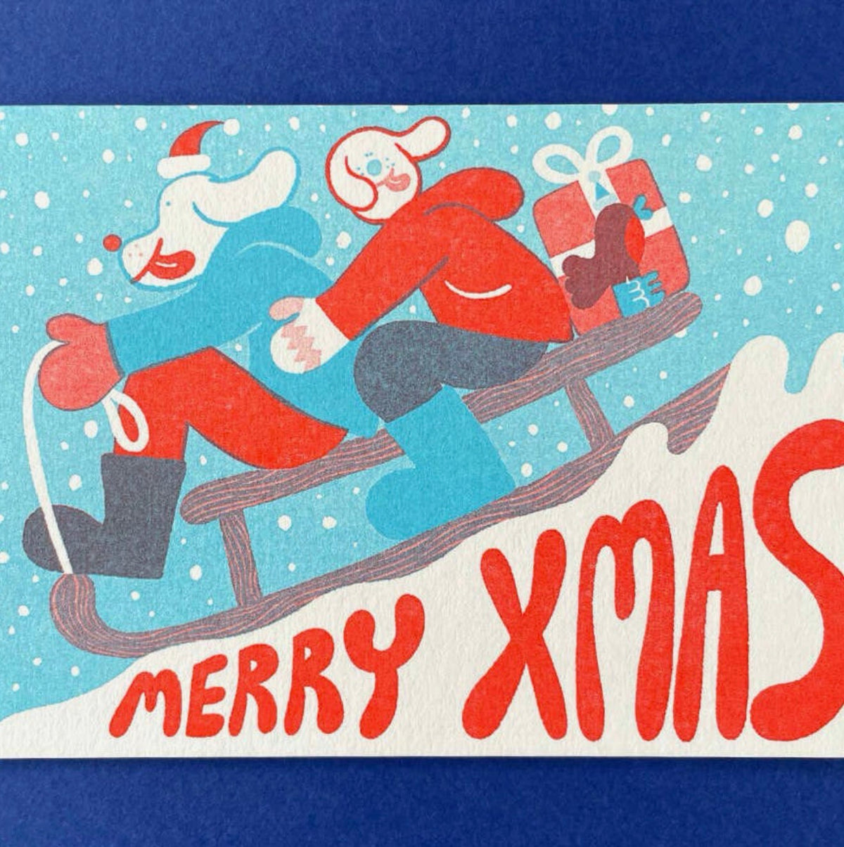 Merry Xmas Sledgers Christmas Card