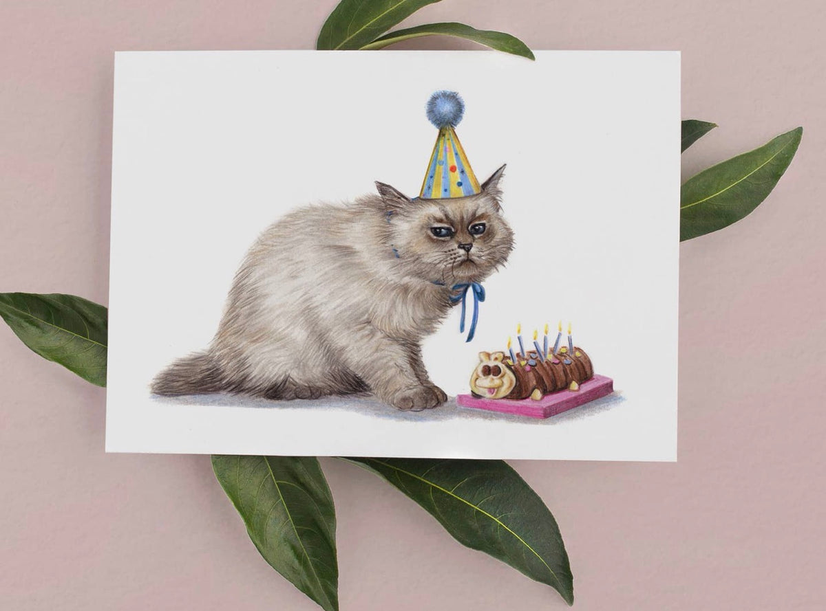 Funny Cat Birthday Card