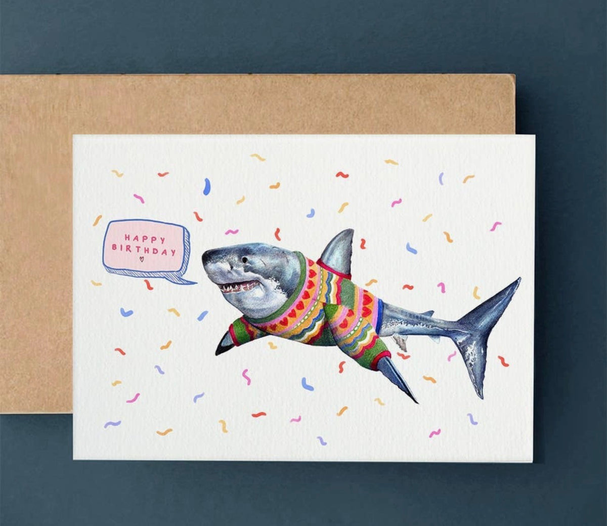 Great White Shark Birthday Card