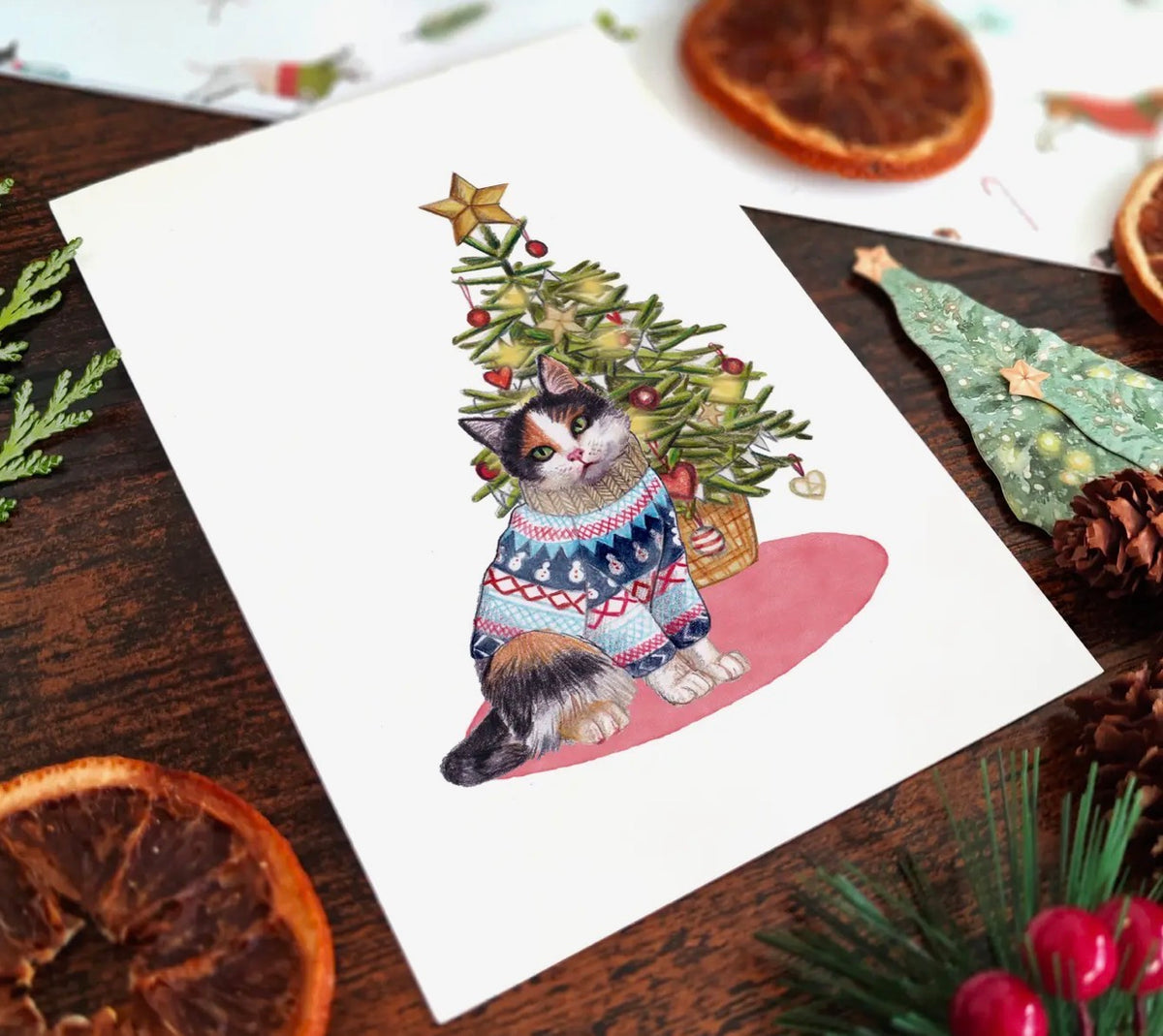 Cats in Jumpers Christmas Card