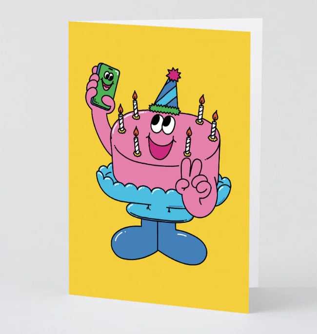 Birthday Cake Selfie Card