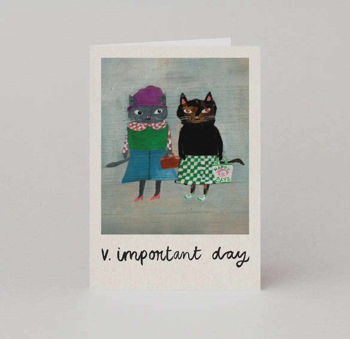 V. Important Day Cat Greetings Card