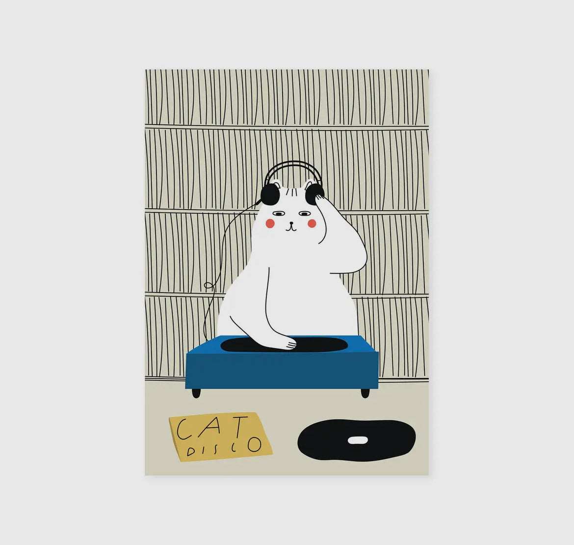 Disco Cat Postcard