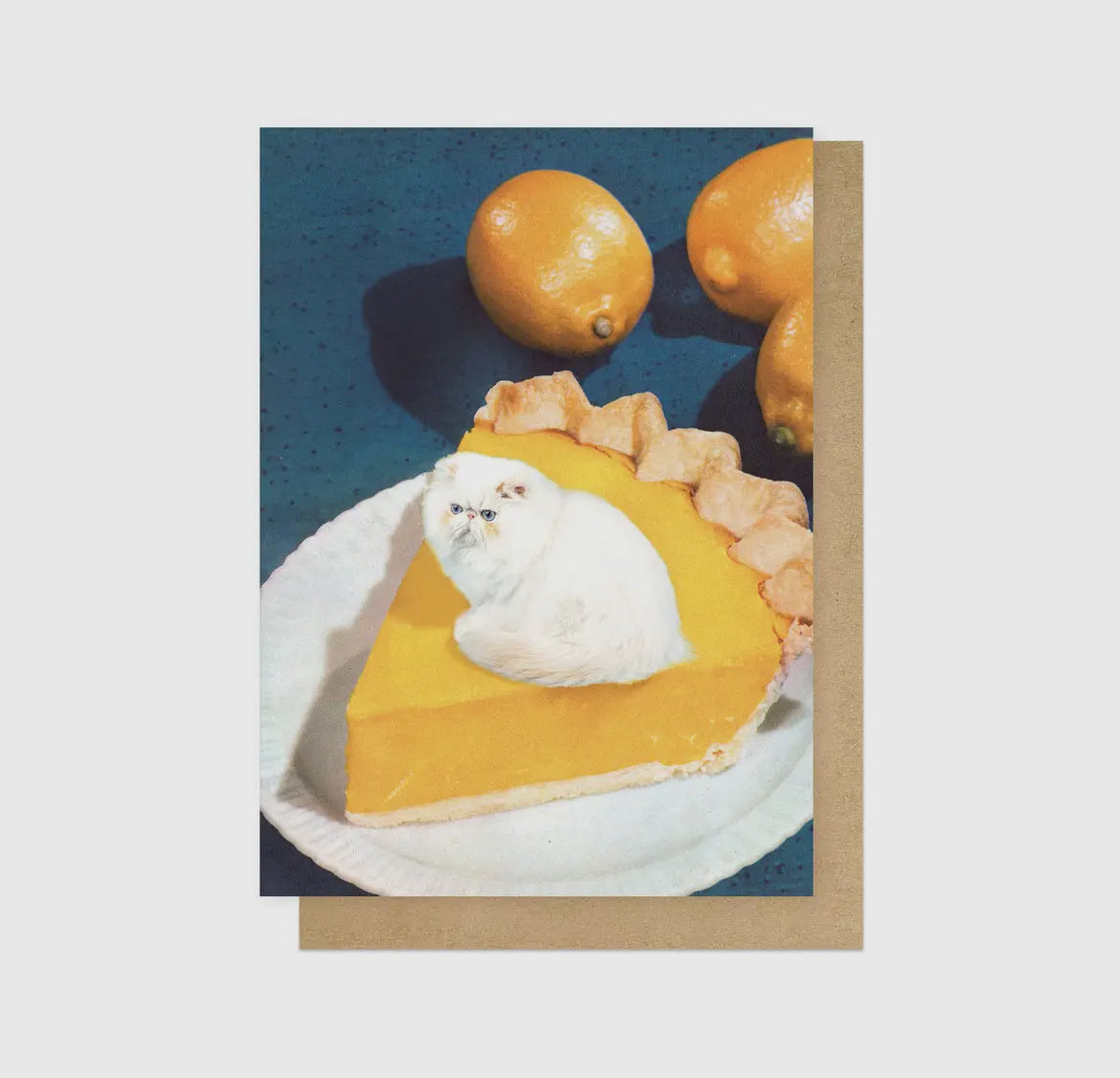Lemon Meow Pie Greetings Card