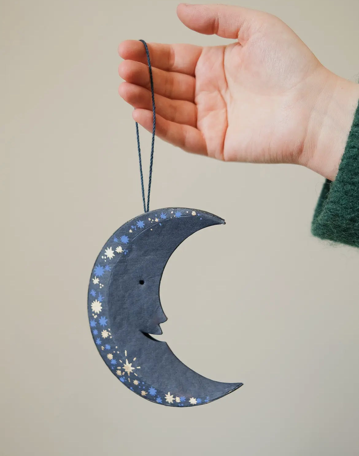 Midnight Man On the Moon Screen-Printed Board Decoration