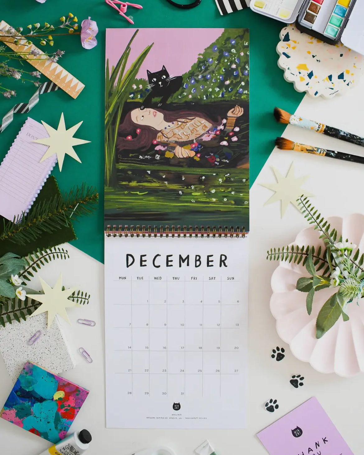 2026 Cats in Art Wall Calendar