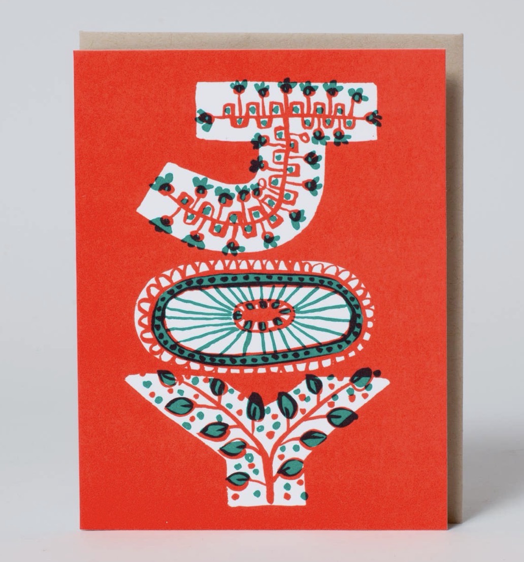 Joy Holiday Letterpress Card