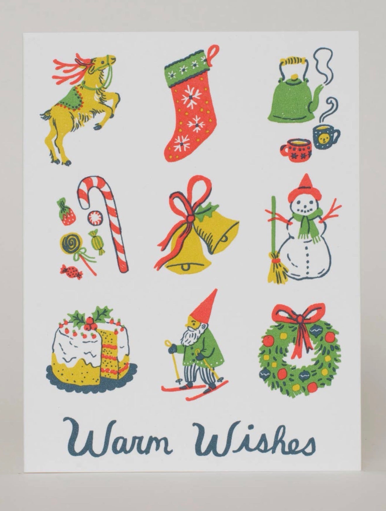 Warm Wishes Letterpress Greeting Card