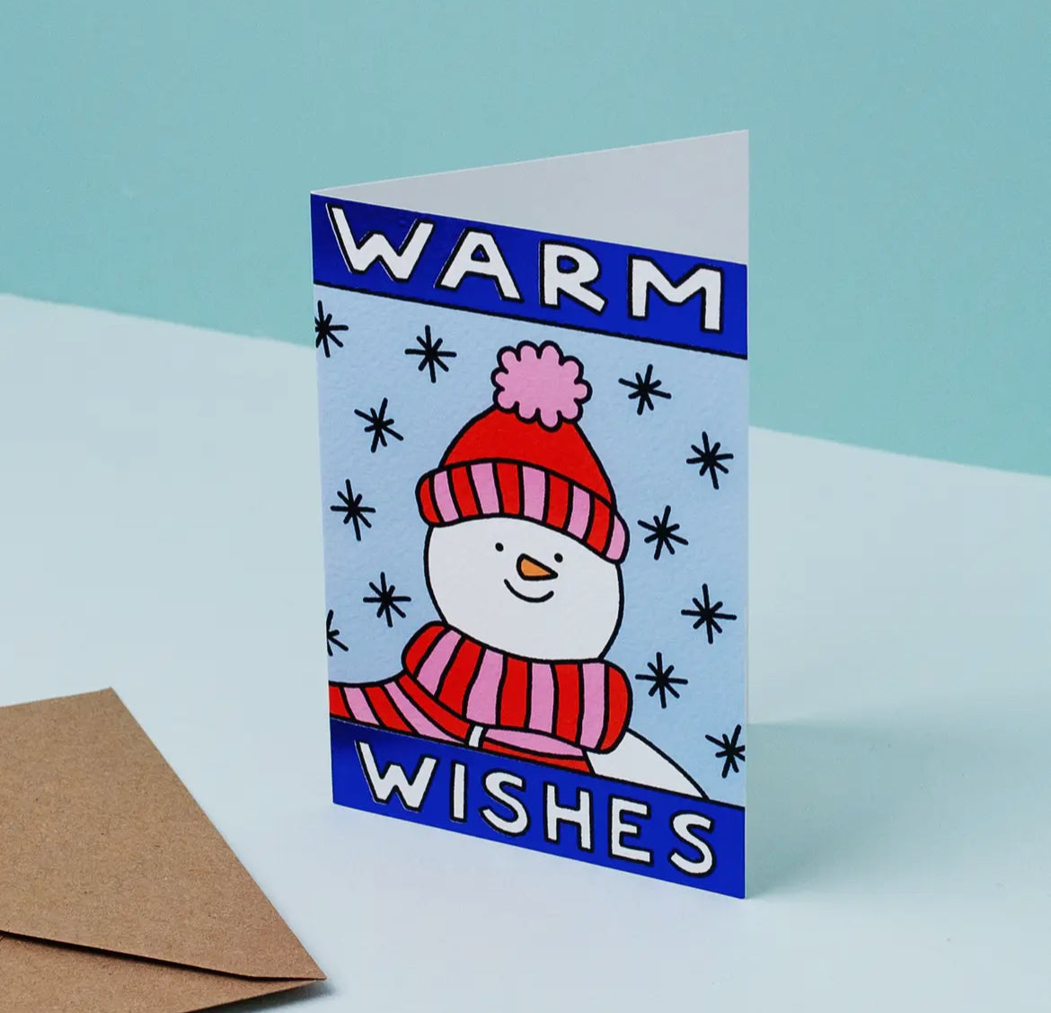 Warm Wishes Snowman Christmas Card