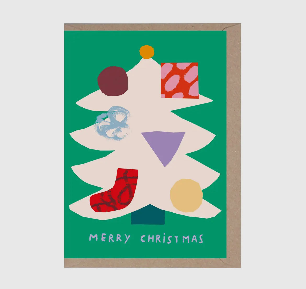 Christmas Tree Abstract Decorations Card