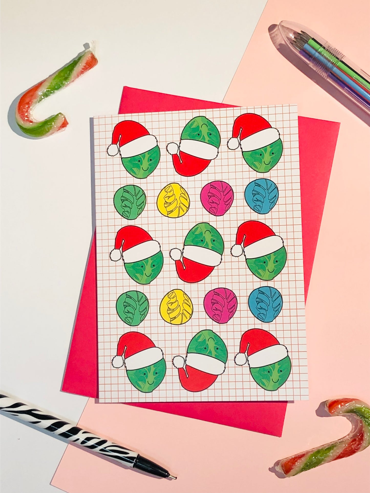 Sprout Pattern Christmas Card